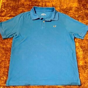 Vineyard Vines boys ocean blue whale logo polo size Large 16